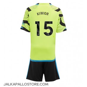 Arsenal Jakub Kiwior #15 Vieraspaita Lapsille 2023-24 Lyhythihainen (+ shortsit)